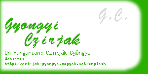 gyongyi czirjak business card