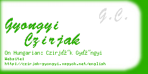 gyongyi czirjak business card